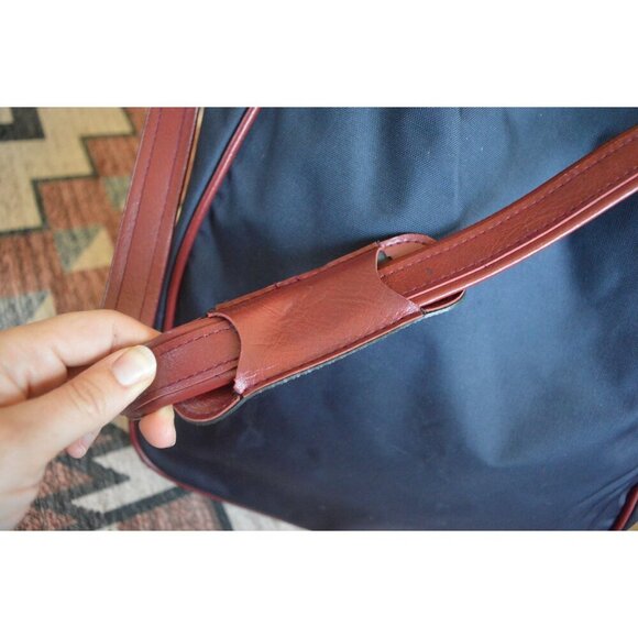 Vintage Samsonite Navy Red Crossbody Messenger Bag With Adjustable Strap Zippere - Picture 7 of 16